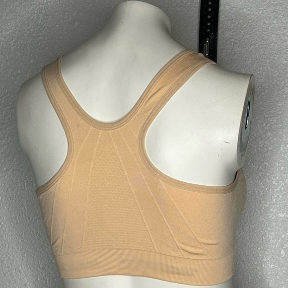 Peach Padded Zip Up Bra - Picture 3 of 5